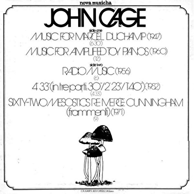 John Cage, Çeşitli Sanatçılar - John Cage (White Vinyl)