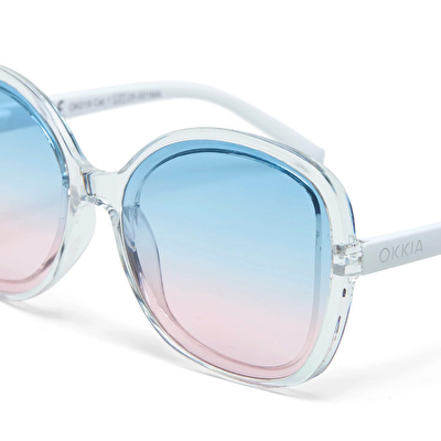OKKIA Anna Butterfly Güneş Gözlüğü Blue/Pink Degrade