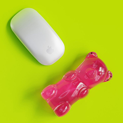 MUSTARD Gummy Bear Mouse Bilek Desteği - Pembe
