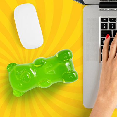 MUSTARD Gummy Bear Mouse Bilek Desteği - Yeşil