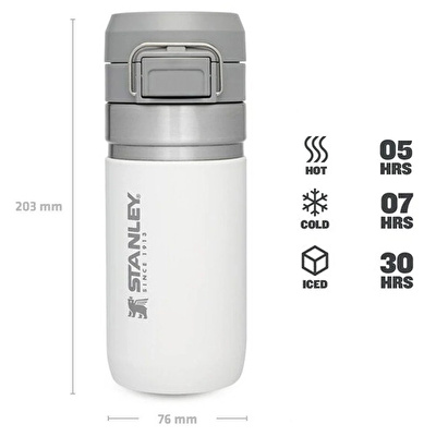 STANLEY 0.47L The Quick Flip Water Bottle - Polar White (Beyaz) Matara