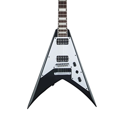 Jackson X Scott Ian King V KVXT Laurel Klavye Gloss Black with Mirror Pickguard Elektro Gitar