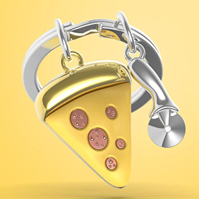 METALMORPHOSE Pizza Anahtarlık