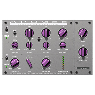 APOGEE ECS Channel Strip EQ, Compression and Saturation Plugin