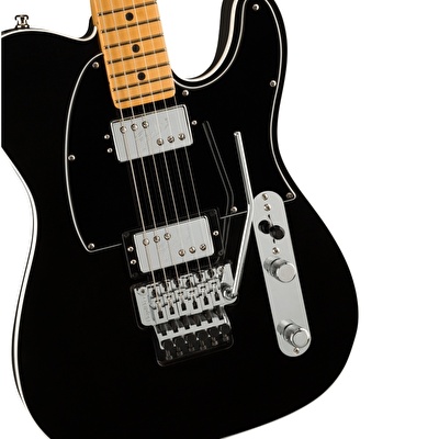 Fender American Ultra Luxe Telecaster Floyd Rose HH Akçaağaç Klavye Mystic Black Elektro Gitar