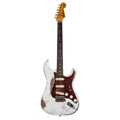 Fender Custom Shop Masterbuilt Greg Fessler 1962 Stratocaster Relic Olympic White Elektro Gitar