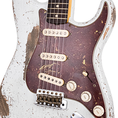 Fender Custom Shop Masterbuilt Greg Fessler 1962 Stratocaster Relic Olympic White Elektro Gitar
