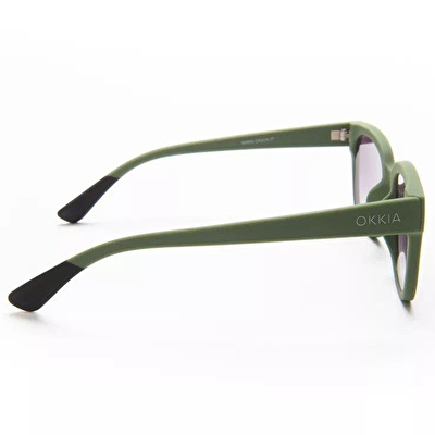 OKKIA Giovanni Siyah Lens Unisex Güneş Gözlüğü Yeşil Siyah