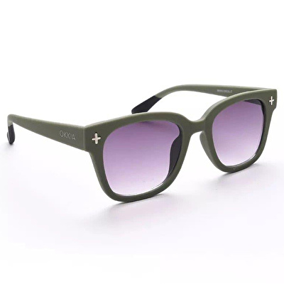 OKKIA Giovanni Siyah Lens Unisex Güneş Gözlüğü Yeşil Siyah