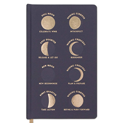 DESIGNWORKS INK Moon Phases Lacivert Sert Kapak Defter 21 x 13 cm