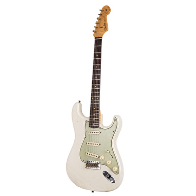 Fender Custom Shop Limited Edition 1959 Special Stratocaster Journeyman Relic Aged Olympic White Elektro Gitar