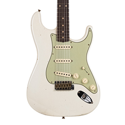Fender Custom Shop Limited Edition 1959 Special Stratocaster Journeyman Relic Aged Olympic White Elektro Gitar