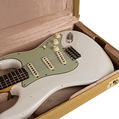 Fender Custom Shop Limited Edition 1959 Special Stratocaster Journeyman Relic Aged Olympic White Elektro Gitar
