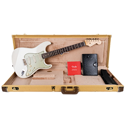 Fender Custom Shop Limited Edition 1959 Special Stratocaster Journeyman Relic Aged Olympic White Elektro Gitar