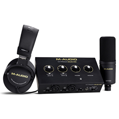 M-AUDIO M-Track Duo HD Stüdyo Kayıt Paketi
