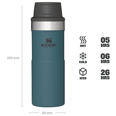 STANLEY 0.35L İnce Gövde Classic Trigger-Action Travel Mug - Lagoon Matara
