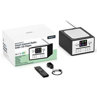 MAJORITY Homerton-2 Radyo Bluetooth Hoparlör Siyah (Wifi)