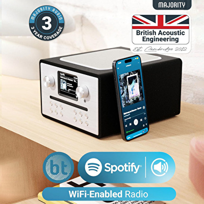 MAJORITY Homerton-2 Radyo Bluetooth Hoparlör Siyah (Wifi)