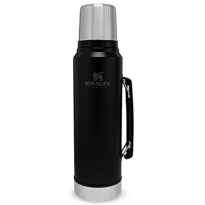 STANLEY 1L Classic Legendary Bottle Matte Black - Efsane Stanley Termos Siyah