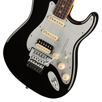Fender American Ultra Luxe Stratocaster Floyd Rose HSS Gülağacı Klavye Mystic Black Elektro Gitar