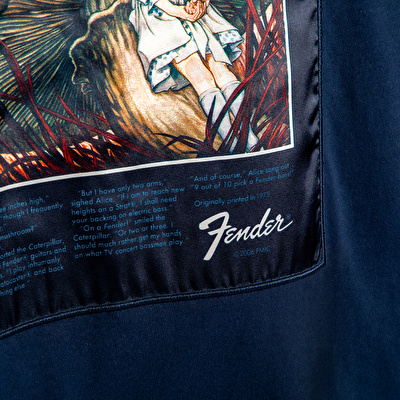 FENDER® Alice in Wonderland Loose Lacivert T-Shirt