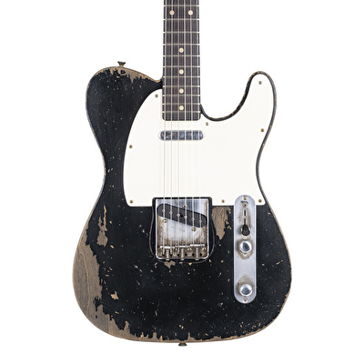 Fender Custom Shop Masterbuilt Dale Wilson 1962 Telecaster Heavy Relic Gülağacı Klavye Black Elektro Gitar