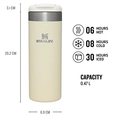 STANLEY The Aerolight Transit Mug 0.47 lt / 16Oz Cream Metallic Matara
