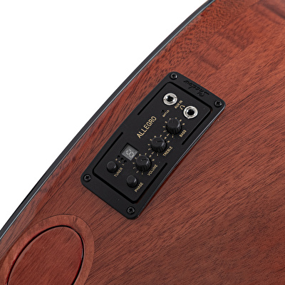 Maun Ağacı Gövde Sedef Klavye Kısa Sap EQ Sistemli Bağlama