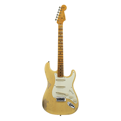 FENDER Custom Shop 1957 Stratocaster Heavy Relic Akçaağaç Klavye Nocaster Blonde Elektro Gitar