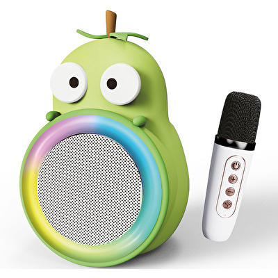 SUNIX 20W 2400 mAh Karaoke Mikrofonlu Ledli Bluetooth Hoparlör
