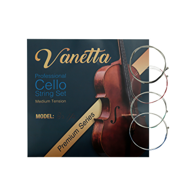 VANETTA VNT-B2 1/2 Öğrenci Çello Takım Tel / 1/2 Boy