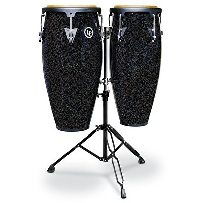 LP LPA646-BM SANTANA ASPIRE 10-11 Oak Black Magic İkili Stand Dahil CONGALAR Set