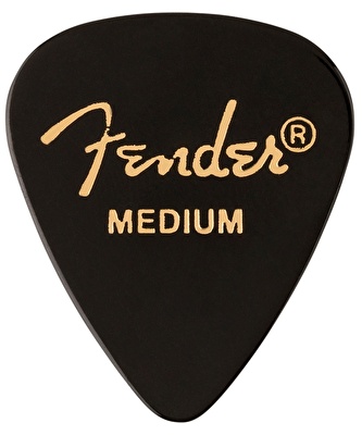 Fender 351 Shape Premium Picks Medium Siyah (12'li Paket) Pena