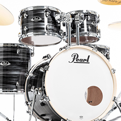 PEARL EXX705NBR/C778 Export EXX Graphite Silver Twist 5 Parça (20B/10T/12T/14F/14S) HWP-834 Aksam Setli ve Sabian SBR Zil Setli Akustik Davul Seti