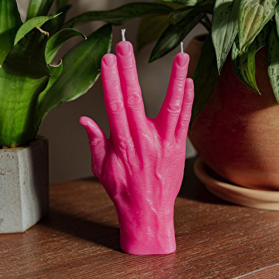 CANDLE HAND Llap Mum Pembe