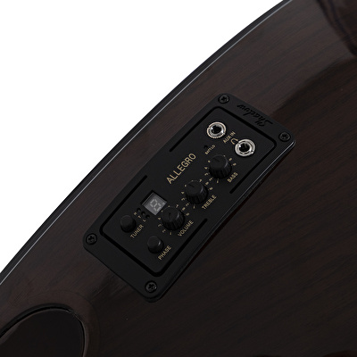 Ceviz Ağacı Gövde Sedef Klavye Kısa Sap EQ Sistemli Bağlama