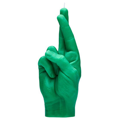 CANDLE HAND Crossed Fingers Mum Yeşil