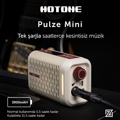 Hotone Pulze Mini Beyaz Elektro Gitar Amfisi