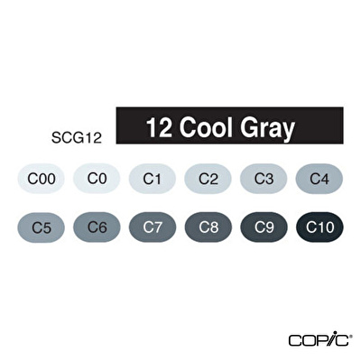 COPIC Sketch 12'li Set Cool Grey Tones