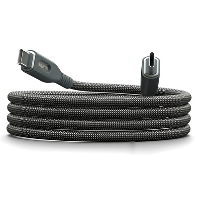 TRUEBO MagneticPro Dayanıklı Şarj ve Veri Kablosu - Siyah