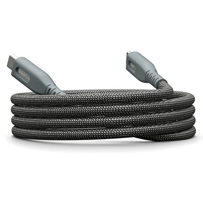 TRUEBO MagneticPro Dayanıklı Şarj ve Veri Kablosu - Siyah