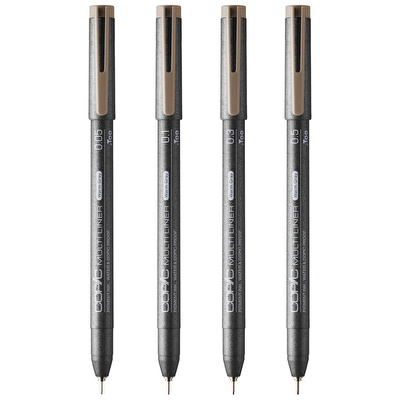 COPIC Multiliner Warm Grey 4'lü Kalem Seti (0,05, 0,1, 0,3, 0,5)
