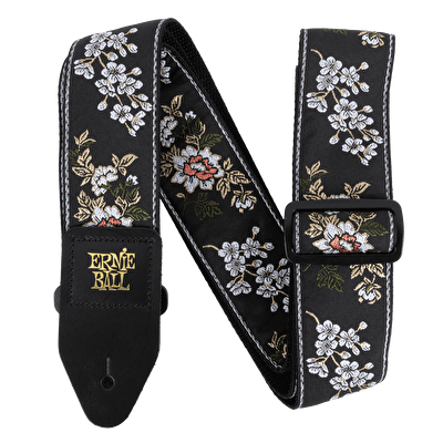 Ernie Ball Classic Jacquard Gitar Askısı - White Blossom