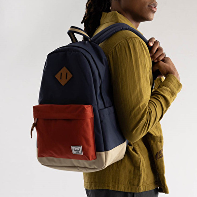 HERSCHEL Heritage™ Backpack Black Iris/Red Ochre/Twill Çanta