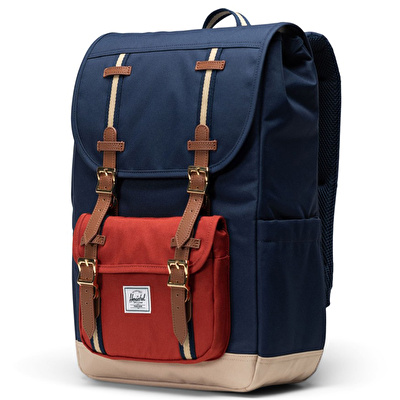 HERSCHEL Lite America™ Mid Backpack Black Iris/Red Ochre/Twill Çanta