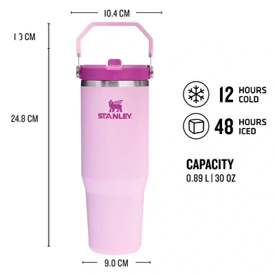 STANLEY The IceFlow Flip Straw 2.0 Tumbler 0.89L / 30oz Cherry Blossom
