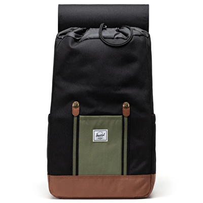 HERSCHEL Retreat™ Backpack Black/Four Leaf Clvr/Sddle Brn Çanta
