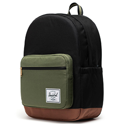 HERSCHEL Pop Quiz Backpack Black/Four Leaf Clvr/Sddle Brn Çanta