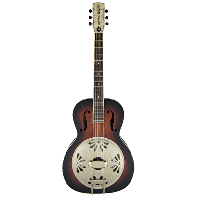 Gretsch G9241 Alligator Round Neck Maun Gövde Two-Color Sunburst Elektro Resonator Gitar