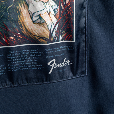 FENDER® Alice in Wonderland Loose Lacivert Sweatshirt